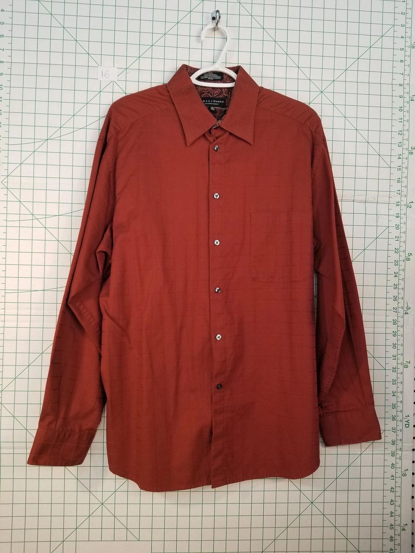 Crazy Horse Red Checker Long Sleeve Button Down