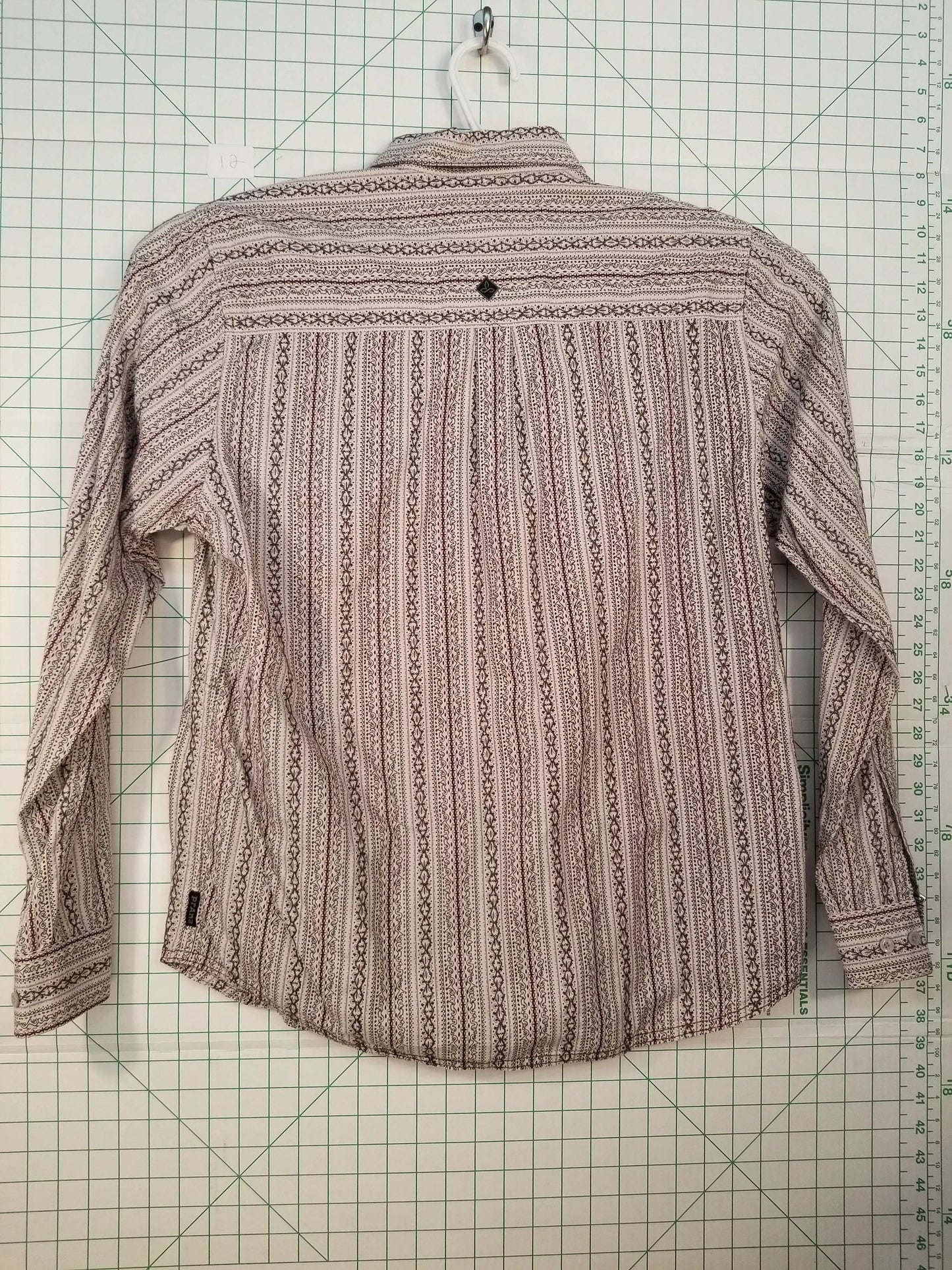 prAna Knitted Pattern Long Sleeve Button Down