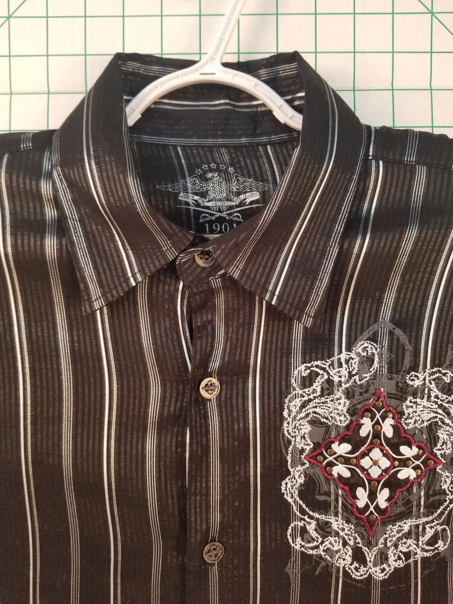 El General Embroidered Button Down