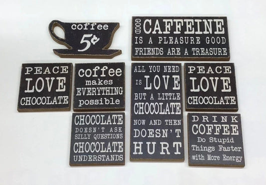 Coffee and Chocolate Decorative Magnets