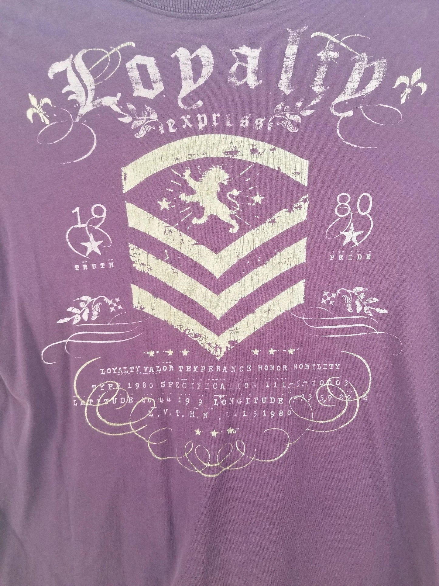 Express "Loyalty" Purple Graphic Tee