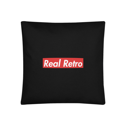 Real Retro Black Woven Texture Square Pillow Case 20” x 20”