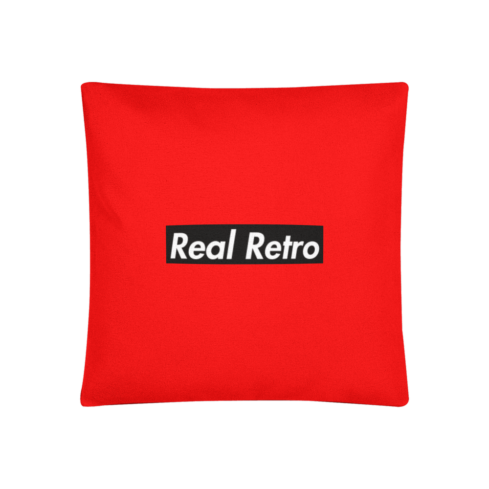 Real Retro Red Woven Texture Square Pillow Case 20” x 20”