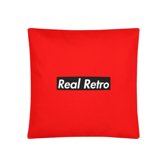 Real Retro Red Woven Texture Square Pillow Case 20” x 20”
