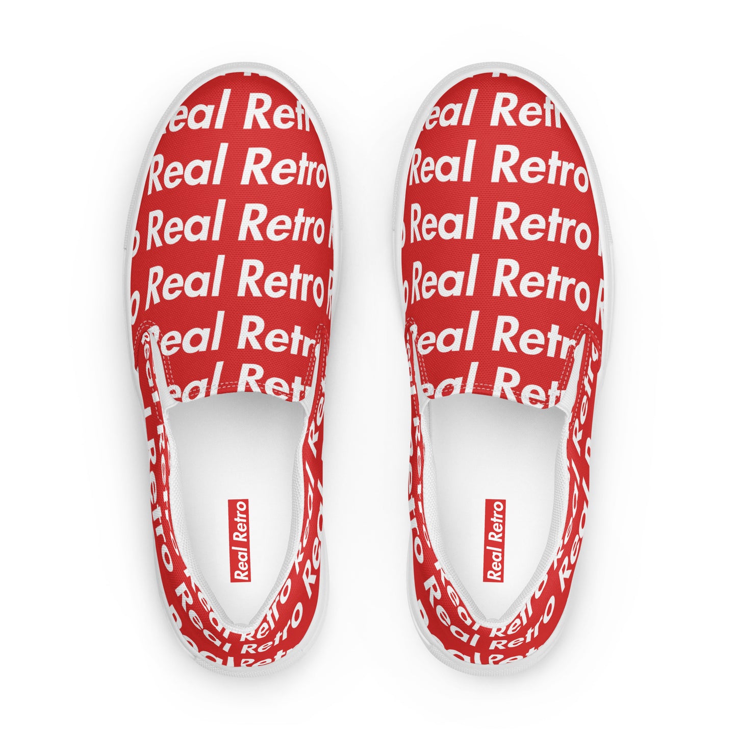 Real Retro Red Women’s slip-on canvas shoes